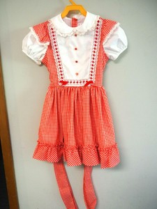 girls red gingham dress