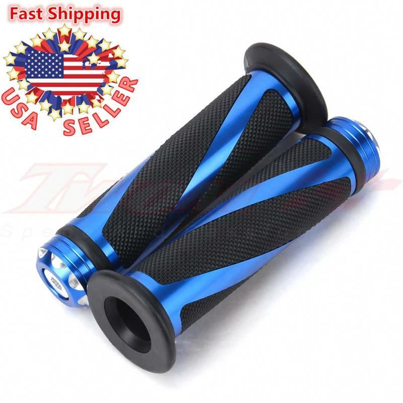 Guidão de borracha azul para motocicleta 7/8" para Suzuki GSXR600 R750 R1000 - Imagem 2 de 4