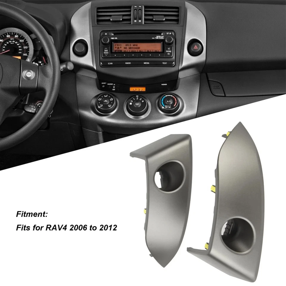 Center Dash Air Vent Radio Bezel Trim 55412 Cluster Panel for RAV4 2006 To 2012 - Image 4 of 4