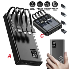 Power Bank 40000mAh 66W Portable Charger External Battery Backup For Cell Phone