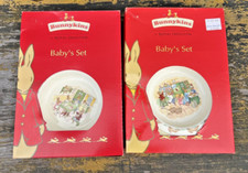 TWO NIOB Royal Doulton Bunnykins Baby's Set Traditional Bowl  2 Handled Mug