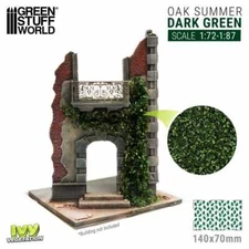 Green Stuff World 4631 Ivy Foliage - Dark Green Oak - Small (realistic leaves)