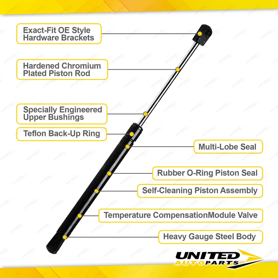 2 Pcs Hatch Gas Strut Lift Springs fits Porsche 924 944 968 1977-1995 Turbo - image 2 of 3