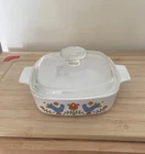vintage Corningware casserole dish with lid