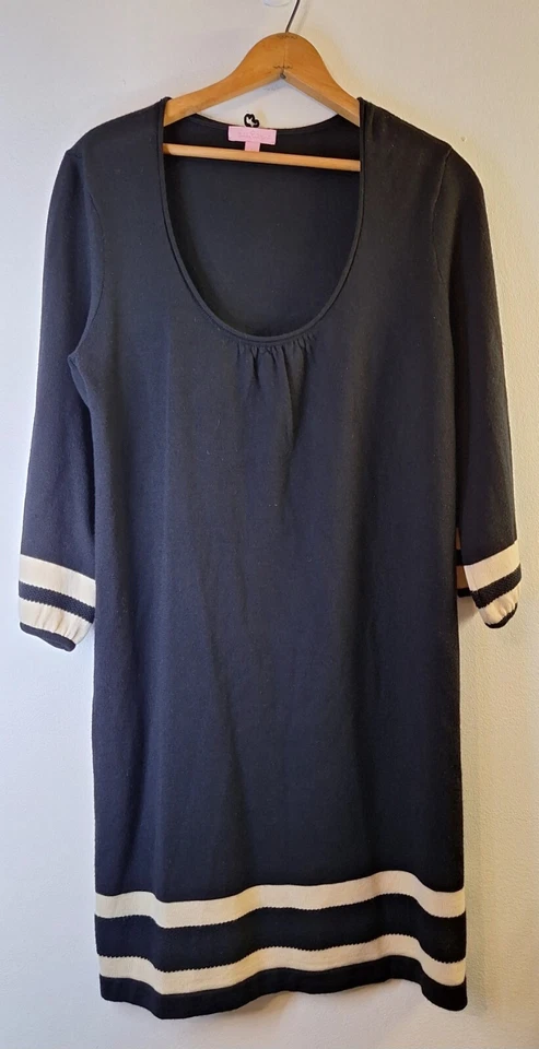 Vestido Suéter Lilly Pulitzer Talla Grande Lana Clásico Oficina Carrera Madura Atemporal Foto 2 de 4