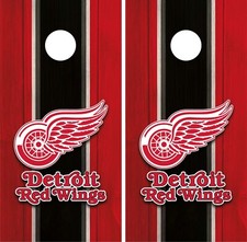 Detroit Wings Cornhole Board Vinyl Sticker - Decal Wrap VZ694