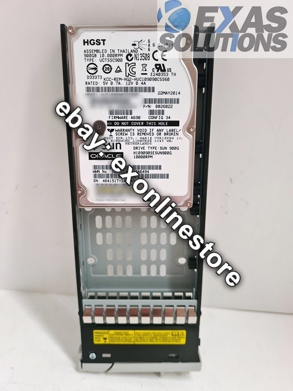 7044376 - Oracle 900GB 10KRPM 2.5" 6Gbps SAS HDD with EVO tray