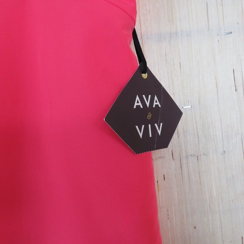 NWT AVA & VIV Womens SZ XL Eyelet Front Pink Career Blouse Top - Picture 3 of 9