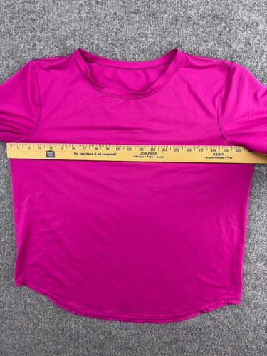 Lululemon Run and Train Shirt Women's Hot Pink High Neck Short Sleeve Crew - Picture 2 of 7