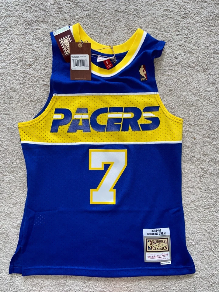 JERMAINE O'NEAL SIGNED INDIANA PACERS SWINGMAN NBA JERSEY MITCHELL NESS JSA ! - Image 3 of 3