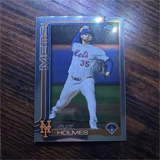 Topps 2025 Chrome Update Clay Holmes USC30 New York Mets Baseball Card