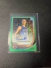 2025 Topps Bowman Chrome Base Chrome AUTO Green Shimmer #BCA-NO Nikola Topic /99