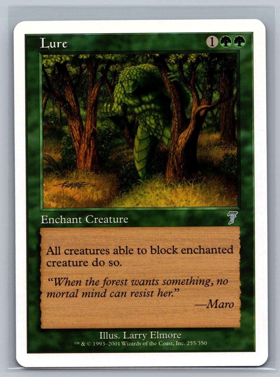 Magic The Gathering 7th Edition Lure #255/350 MTG TCG CCG Seventh