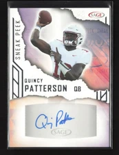 2023 SAGE HIT Sneak Peek Autographs Quincy Patterson RC Auto #SPA-QP Temple Owls