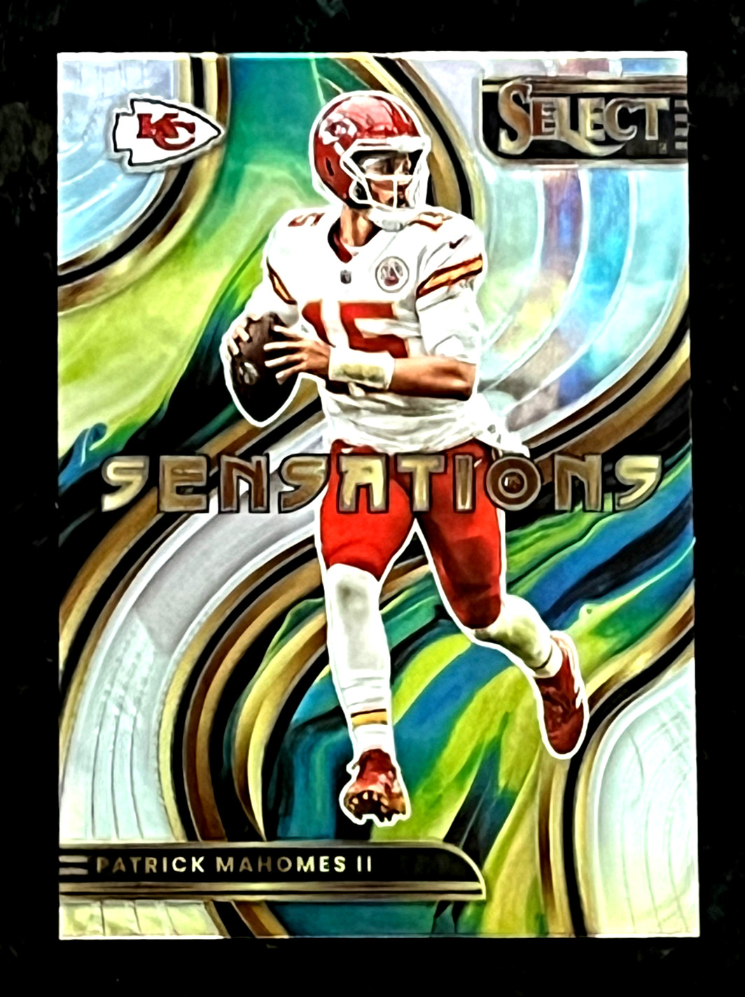 Patrick Mahomes II 2022 Panini Select SENSATIONS Silver Prizm Kansas City Chiefs