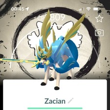 ✨Brillante, Lv50, 3 movimientos✨Zacia coronada con🗺️ Fondo
