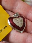 DESIGNO ALAN K STERLING SILVER PENDANT HEART 381 PINK UNIQUE RARE — photo 8