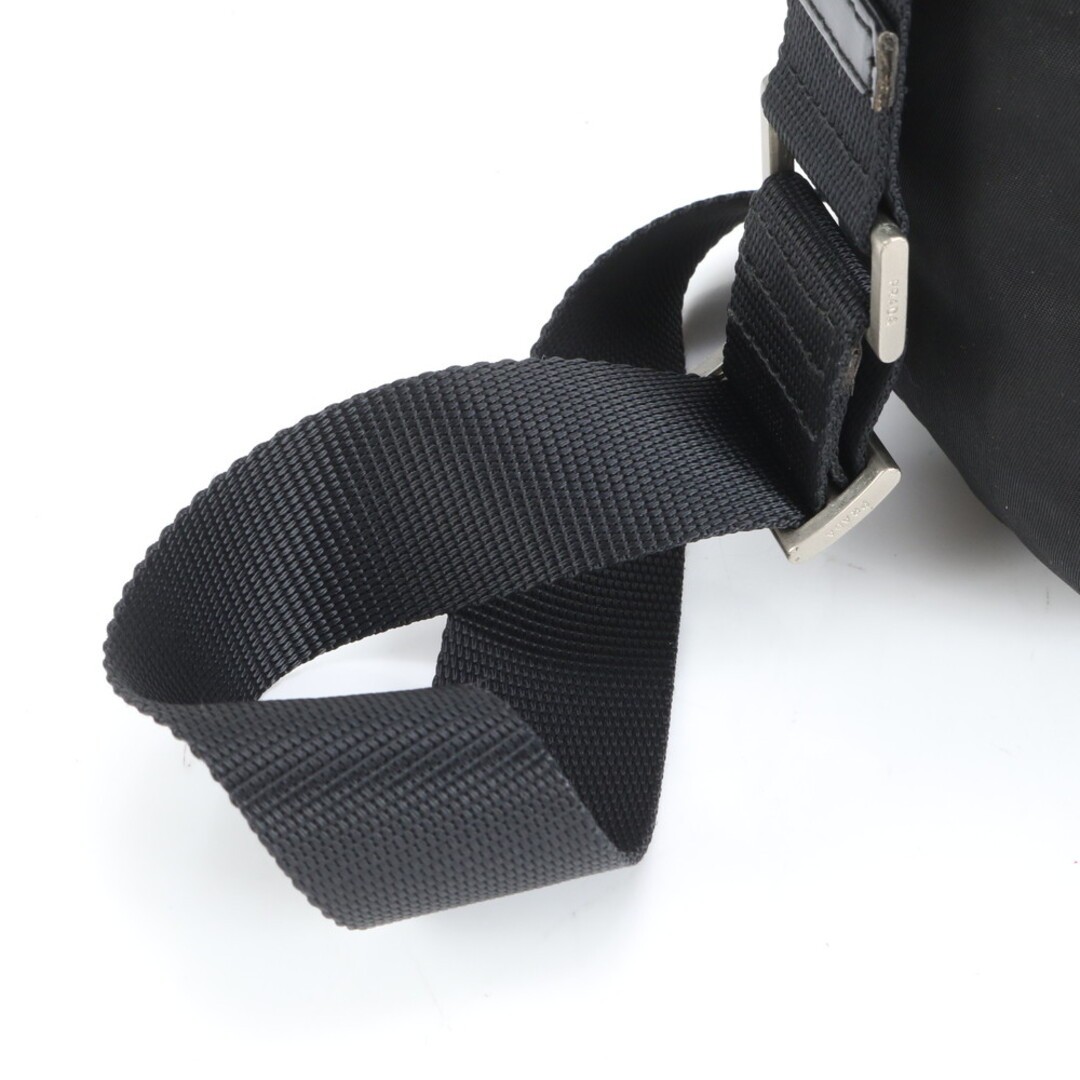 beautiful PRADA Tessuto nylon triangular logo leather shoulder bag crossbody thumbnail 2