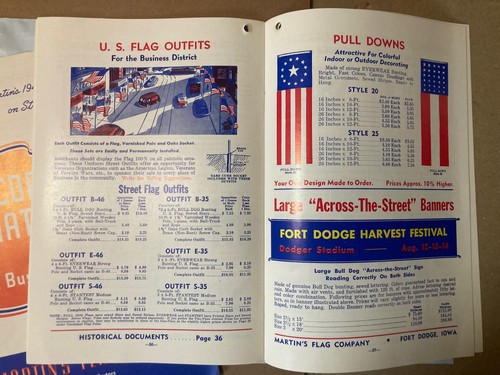 1949 1957 FORT DODGE IOWA MARTIN'S FLAG COMPANY CATALOGS BANNERS STORE DISPLAYS+ - Picture 11 of 13