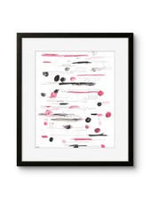 Pop art geometrica astratta luminosa moderna espressionismo originale 11x14 su carta