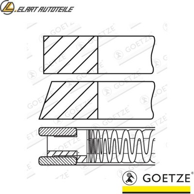 4x PISTON RING KIT 08-447800-00 FOR SKODA CGPB/BMD/AWY/BME/AZQ/BBM/CHFA 1.2L VW