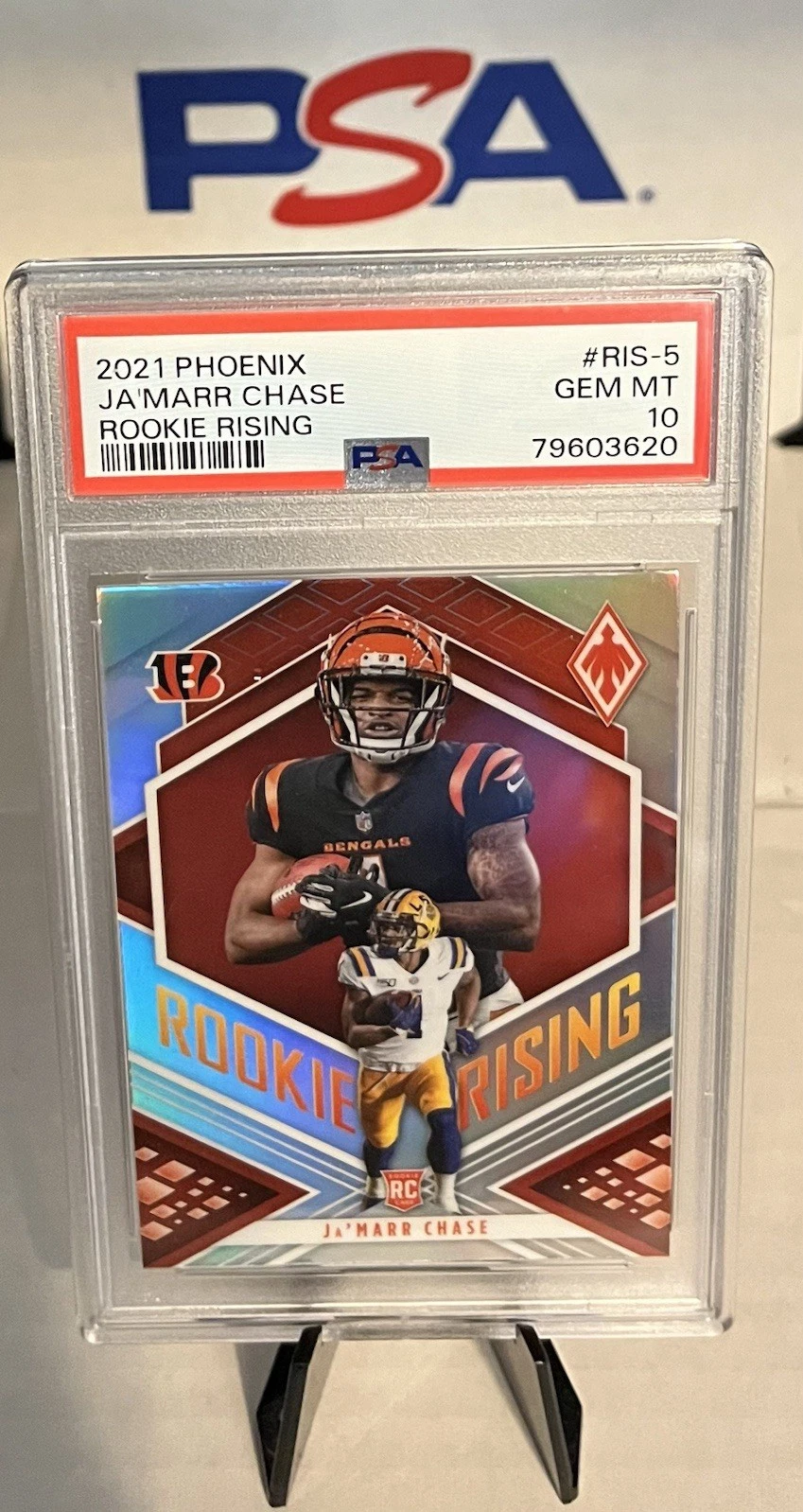 JaMarr Chase Panini Phoenix Rookie Rising #RIS5 Base