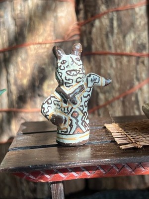 Miniature Handmade Ceramic Pottery Spirit of the Bee Peru Shipibo Peru Dollhouse