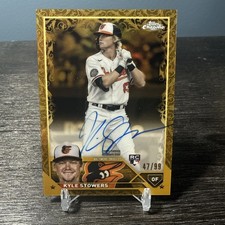 2023 Topps Gilded Collection #CGA-KS Kyle Stowers Gold Etch Rookie Auto /99