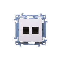 Computer Doppel Steckdose 2Xrj45 Kat.5E Simon 10 C52.01/11