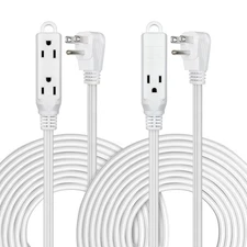 DEWENWILS 3 Outlet Extension Cord with Flat Plug, Power Cable for Indoor Use