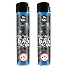 2 x AAB COMPRESSED AIR SPRAY 750ml AIR DUSTER CLEANING COMPRESSED AIR PURIFIE... 8.73 per litre