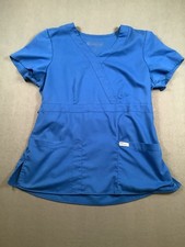 Greys Anatomy Scrubs Top Women  s M Proffesional Wear By Barco Royal Blue K