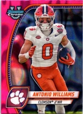 2024 Bowman University Chrome #14 Antonio Williams Pink Lava Refractor