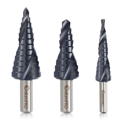 ColumPRO 3PCS Cobalt Step Drill Bit Set for Stainless Steel & Hard Metal,M35 ...