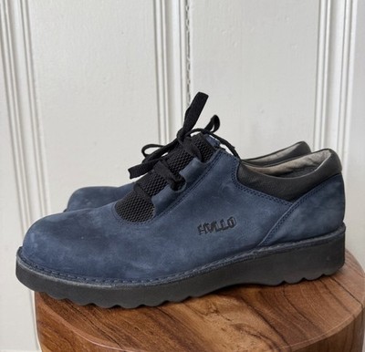Ricosta Blue Suede Leather Comfort Wedge Lifestyle Sneakers size 9.5 women s