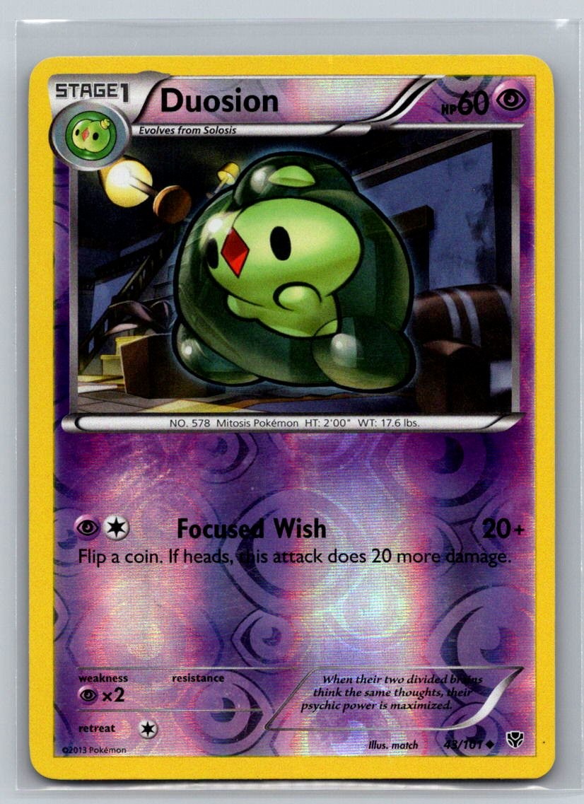 Duosion 43/101 LP Plasma Blast Pokemon Reverse Holo