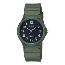 Casio Green Resin Strap Black Dial Analog Quartz Watch MQ-24UC-3B