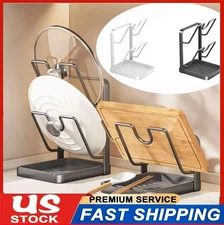 Multifunctional Kitchen Pot Lid Storage Rack Organizer for Countertop, Easy Tool