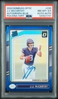 2024 PANINI DONRUSS OPTIC BLUE #235 JJ MCCARTHY RC 4/99 PSA 8.5 DNA AUTO AUTH