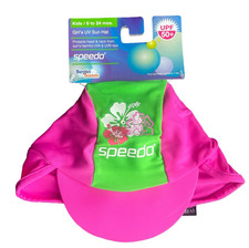 Speedo Girls UV Sun Hat Size 6 to 24 months Kids Toddler Baby Pink Green UPF 50