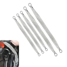 Engine Ground Straps, 10" & 13" Car Engine Ground Strap Kit, Metal 5 PCS Silver