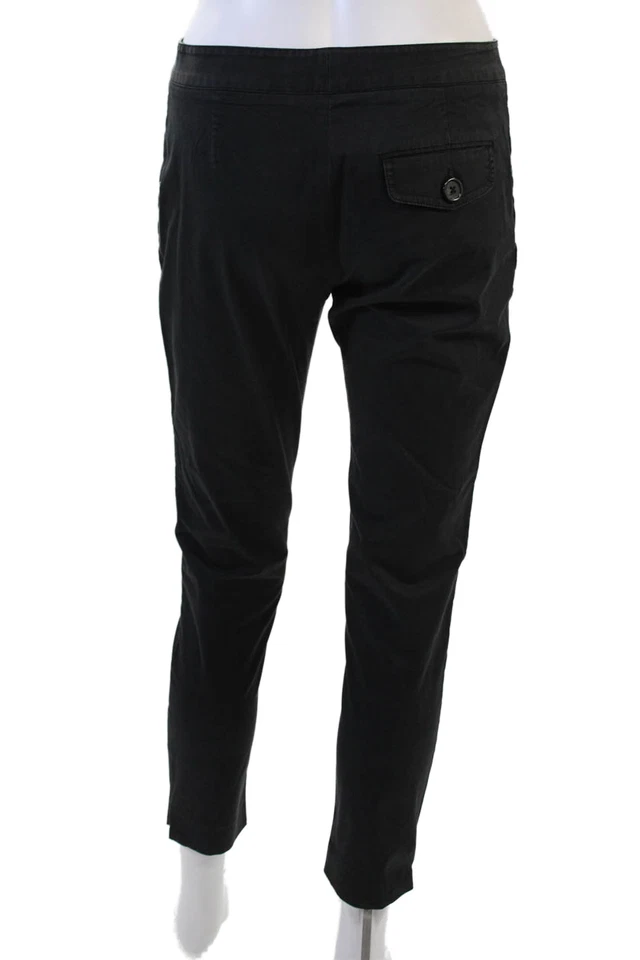Pantalones recortados al tobillo Robert Rodriguez Black Label para mujer negros botones militares talla 2 Foto 3 de 4