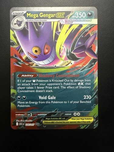 Pokemon 2026 Ascended Heros Mega Gengar EX#125/217 Double Rare NM