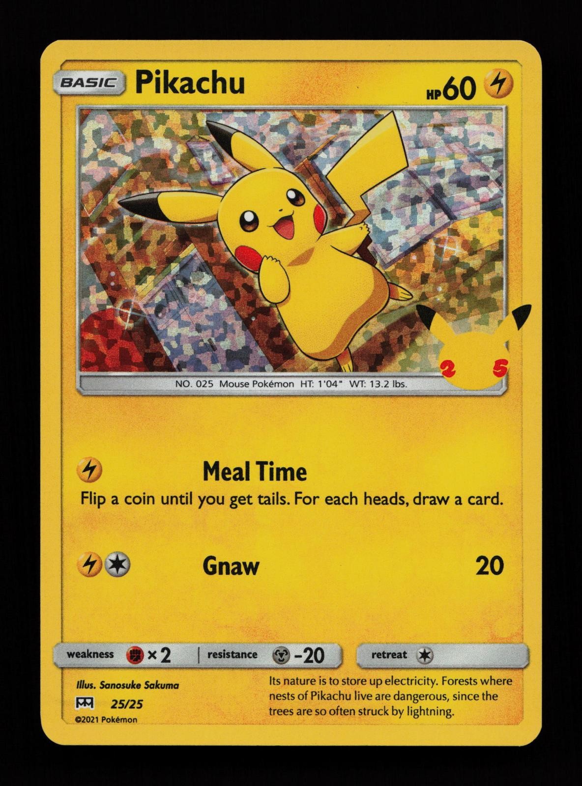 Pikachu 025/025 Holo McDonald's 25th Anniversary Promos Pokemon Cards