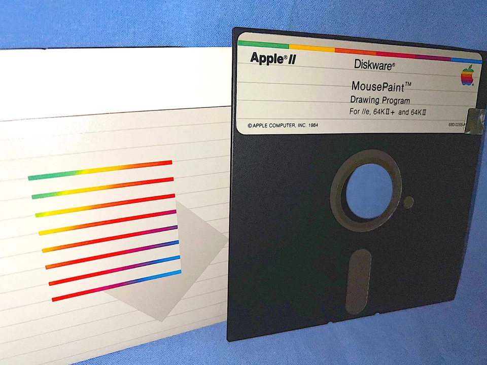 Apple IIe II+ 64K MOUSEPAINT 1984 original 5,25" Diskware Spiele Computer Museum - Bild 2 von 4