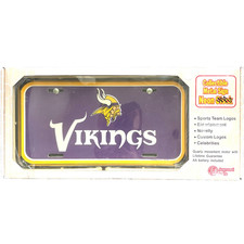 RARE! 1980's Officially NFL Minnesota Vikings Metal Sign Neon 13