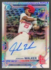 Jordan Walker 2021 Bowman Chrome Auto 1st Prospect Mojo Refractor