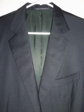 BA371- Ermenegildo Zegna LIGHT ULTRA SILKY WOOL BLACK BLAZER- Z METAL BTNS- 42R