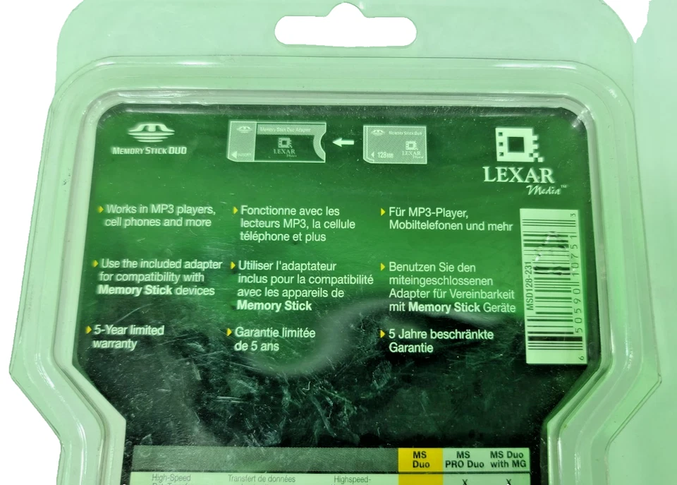 Official Lexar MagicGate Memory Stick Pro Duo 128MB Memory Card NEW PSP Cameras - Image 4 of 4