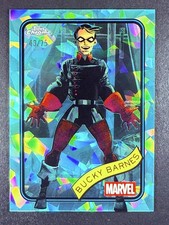 2025 Topps Chrome Sapphire Marvel #124 Bucky Barnes Aqua Refractor #/75 SP